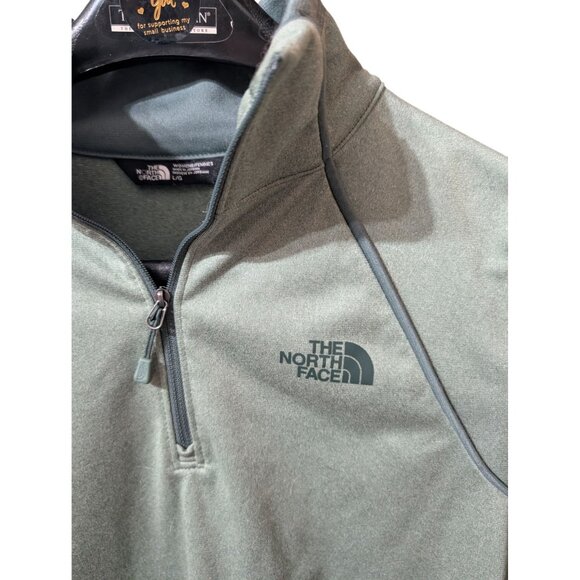 The North Face Womens L/G Green 1/4 Zip Pullover Size L - Picture 3 of 5